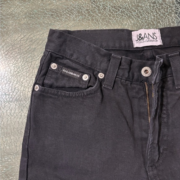 Dolce & Gabbana J&eans Ittierre Spa 90s High Waist Black Straight Leg - Picture 6 of 8